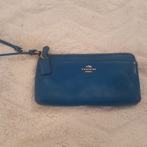 Teal Coach wristlet